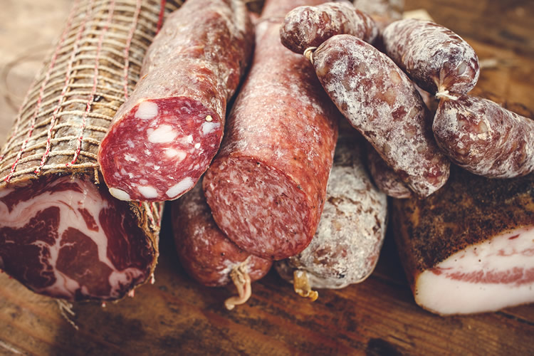 salami, lonze e salsicce secche